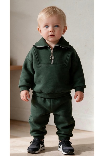 ALTINTAŞ BABY High Collar Zipper Detail Three Thread New Season