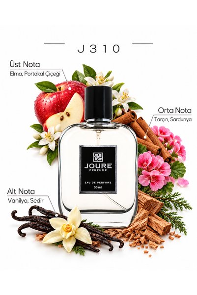 JOURE PERFUME Joure J310 - Odunsu Meyveli Vanilya Kokulu 50ml Kalıcı Edp Erke...