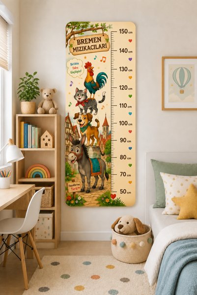 MaisonVelinCo Bremen Musicians Height Measuring Wall Sticker