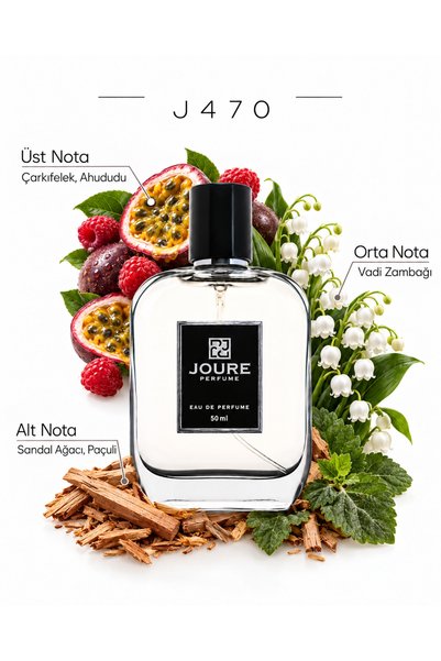 JOURE PERFUME J470 Meyveli Pudralı Tatlı Kokulu 50ml Kalıcı Edp Unısex Parfüm