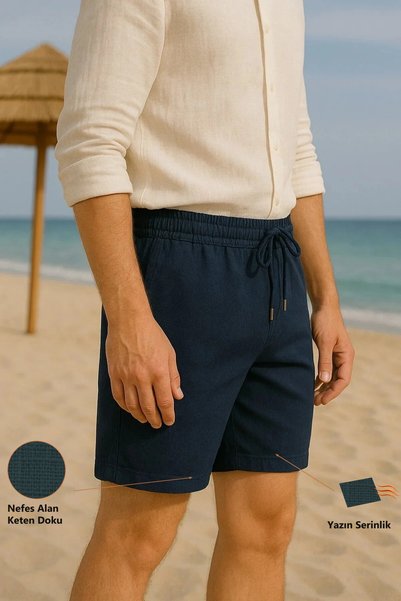 Freemen Men's Navy Blue Pocket Shorts – Comfortable Fit, Lightweight and Brea...