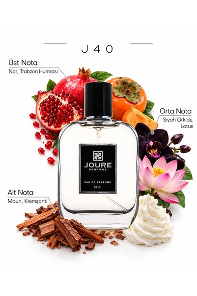 JOURE PERFUME Joure J40 - Çiçeksi Pudralı Meyveli Kokulu 50ml Kalıcı Edp Kadı...