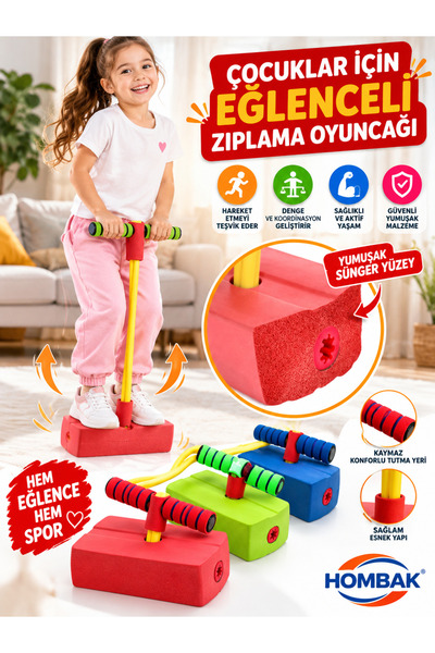 Hombak Zıpzıp Çocuklar Için Atlama Zıplama Oyuncağı Boy Uzatıcı Eğitici Fizik...