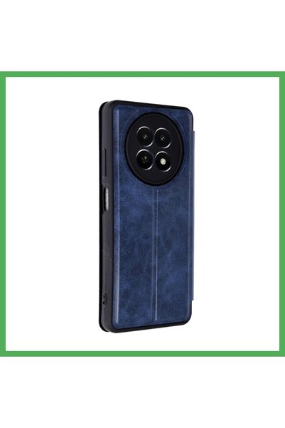 Nur store Çanta Realme 12 5g Compatible Case Flip Cover - Navy Blue Bezoss