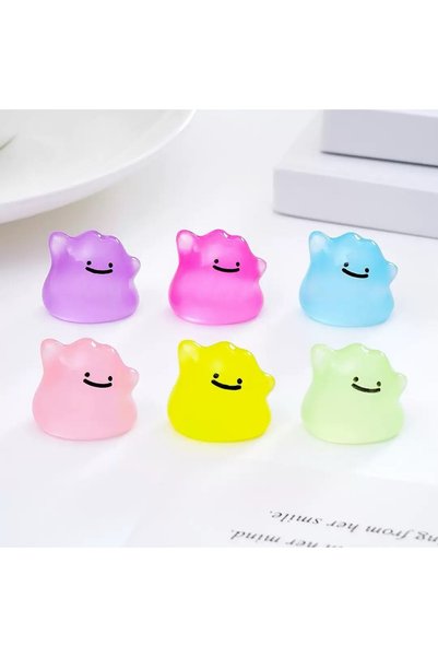 BANDAI 6PCS 6Pcs/Set Hot Pocket Monsters Anime Figure Kawaii Ditto In Disguis...