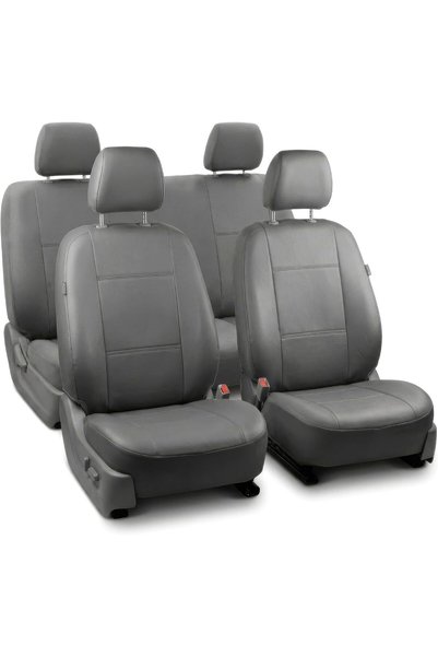 Generic FH-PU001114 Classic Synthetic Leather Solid Grey Car Seat Covers FH10...