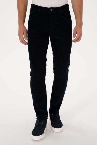 U.S. Polo Assn. PANTALONI DE VÂRF DIN CATIFELĂ, CU CROI SLIM FIT, DIN MATERIA...
