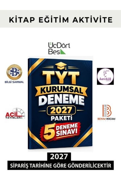 Bilgi Sarmal Yayınları 2027 TYT Kurumsal 5'li Deneme Paketi ÜçDörtBeş, BenimH...