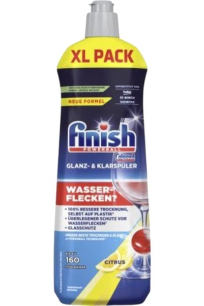 Finish Soluție clătire pentru mașina de spălat vase Lămâie, 800 ml