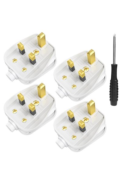 Generic UK Plugs With 13 AMP Fused, 3 Pin Mains Plug With Cord Grip Rewireabl...