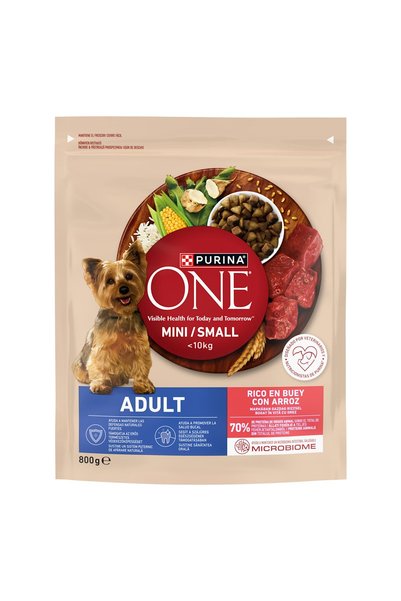 Purina One Hrană uscată pentru câini cu vită și orez, 800 g