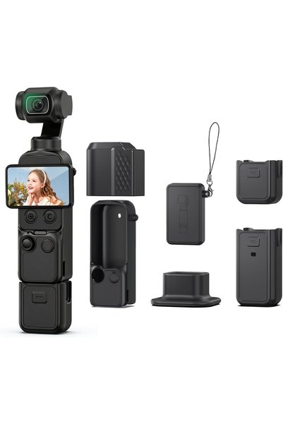 Generic 6 in 1 Silicone Case for DJI Osmos Pocket 4, Full Protective Cover Se...