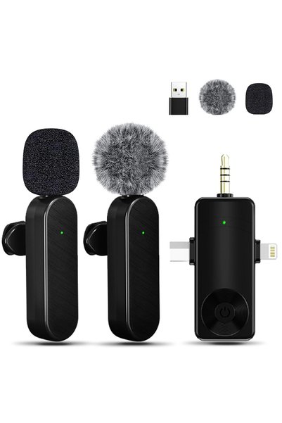 GENERAL ميكروفون صغير للآيفون وأندرويد والكاميرا والآيباد USB-C، ميكروفون لاف...