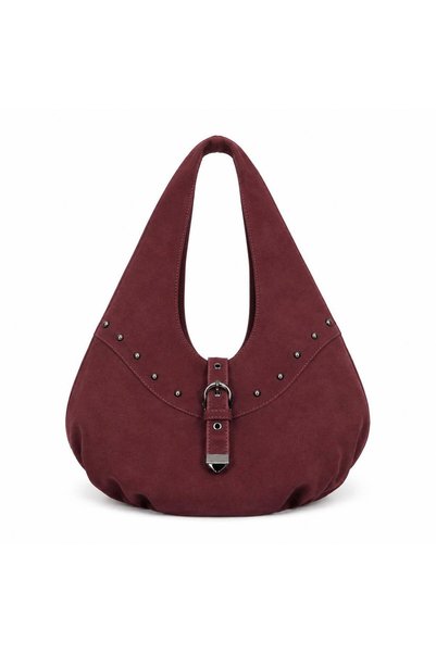 SHIKIRTI BAG STORE Γυναικεία τσάντα ώμου Hobo με μεταλλικό στιτς μεγάλου μεγέ...