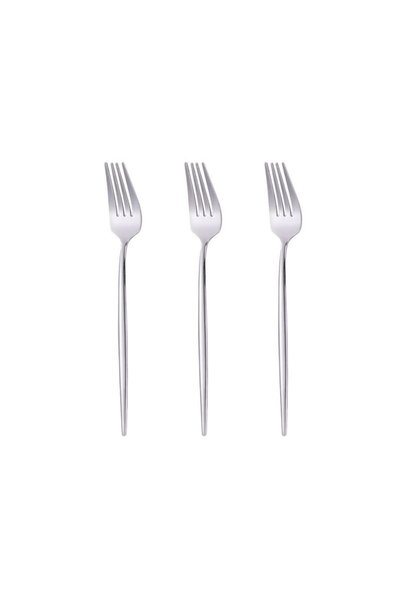 Jumbo Furculite din oțel inoxidabil "Slim" 21.5cm - 3 bucăți