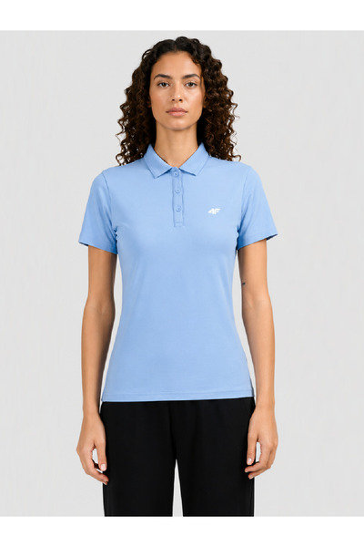 4F Tricou de damă F0863 - Bluză cu mânecă scurtă și guler rotund - Îmbrăcăminte casual de zi cu zi