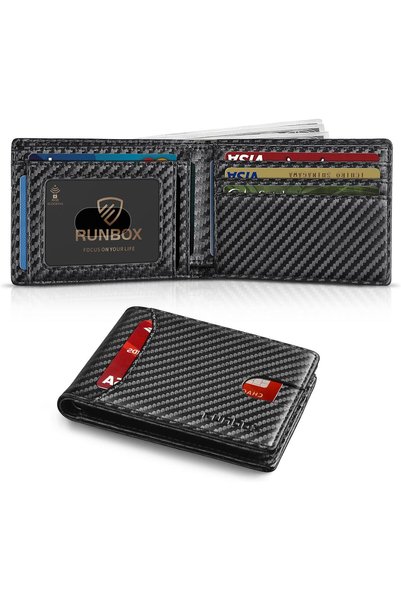 Generic Wallet for Men Slim 11 Holder Slots Leather RFID Blocking Small Thin ...