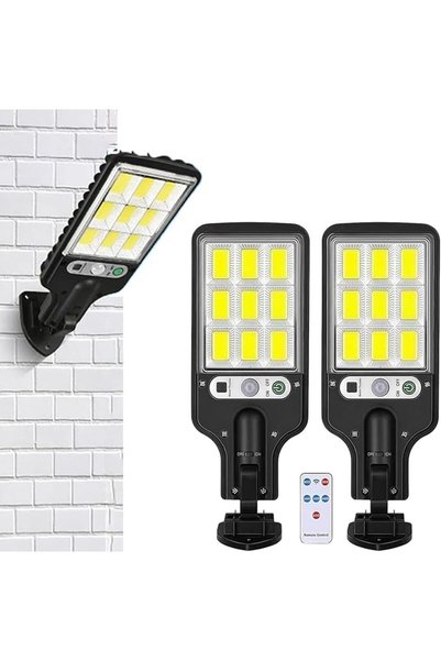 LinJie Solar Street Light, 2Pcs Led Solar Street Lights Outdoor, Remote Contr...