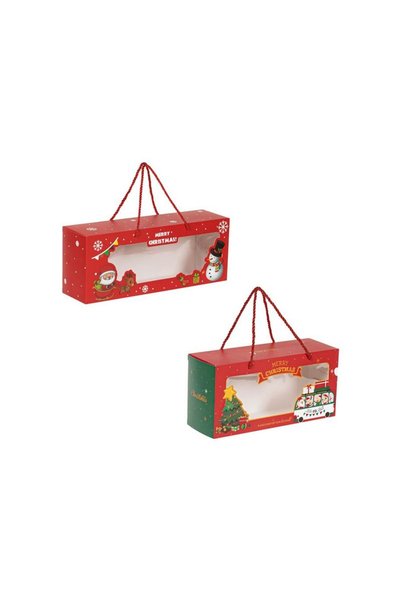 Jumbo Cutii din Carton cu Modele de Craciun & Fereastra pentru Prajituri 32x1...