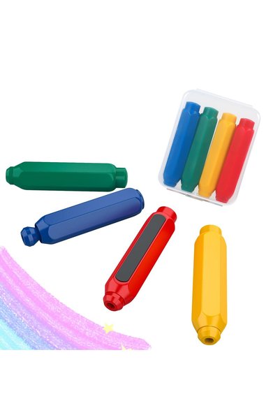 MAKINGTEC Magnetic Chalk Holder, Adjustable Colorful Reusable Washable Plasti...