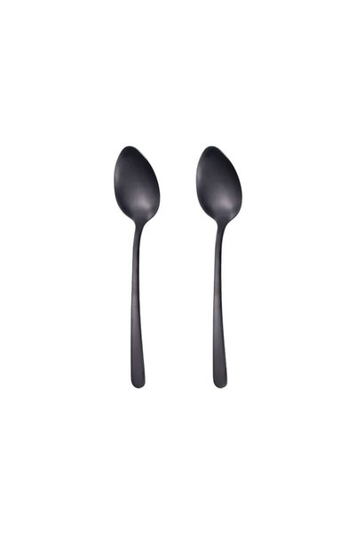 Jumbo Stainless Steel Spoons Black 21cm - 2pcs