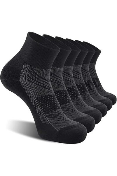 Tazweeq 6 Pairs Ankle Compression Socks for Men and Women, Low Cut Sports Run...