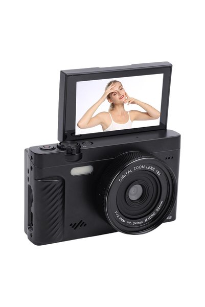 Plyisty Digital Camera, 4K 75MP WiFi Mirrorless Camera with 3.0 Inch Flip Scr...