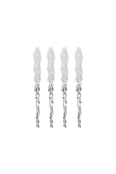 Jumbo Ornamente Brad de Craciun Turturi Frosty 21cm - 4buc