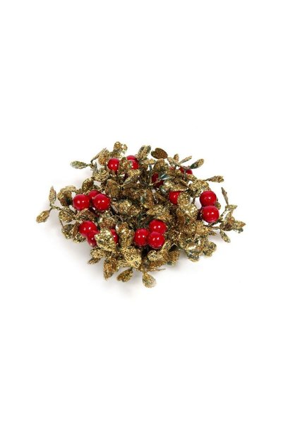 Jumbo Inel Decorativ de Craciun pentru Lumanare Pomusoare Rosii 10cm