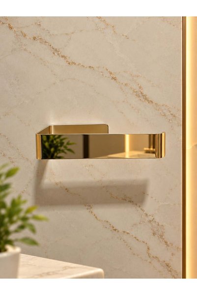 VİYAM GOLD AYNALI Paslanmaz Çelik Wc Kağıtlık Tuvalet Kağıtlığı Tuvalet Kağıd...
