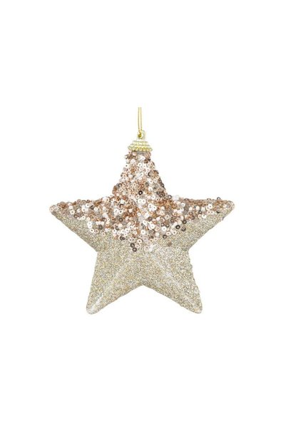 Jumbo Ornament Brad de Craciun Stea din Spuma Bej 12cm