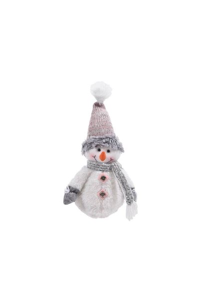 Jumbo Figurina Decorativa de Craciun Om de Zapada Ecru Blana Artificiala Caci...