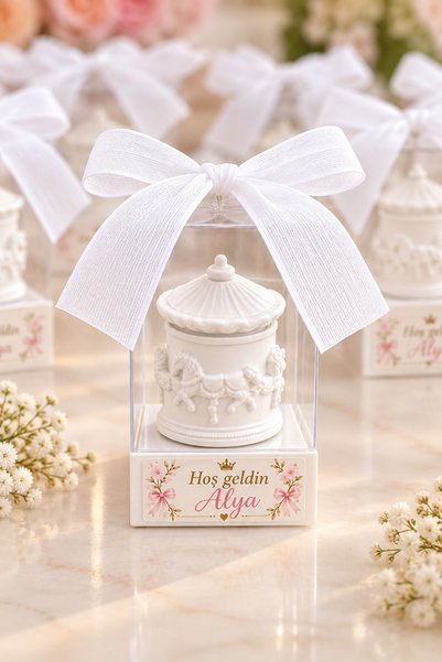 Yavuz Süs Carousel Candle Gift in a Fancy Box (20 Pieces)