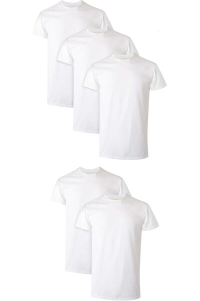 Generic Men's Moisture-Wicking Crewneck Performance Undershirt, 5-Pack
