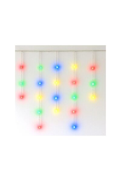 Jumbo Instalatie de Lumini Perdea cu 100 de Becuri LED Interconectabila 1,9m ...