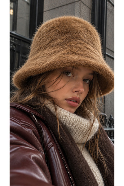 la polario Velora Premium Feathered Bell Beanie |   Soft Textured Women's Win...