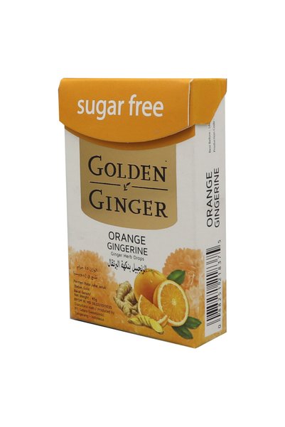 GOLDEN GINGER جولدن جينجر أقراص الزنجبيل بنكهة البرتقال 45 جرام -