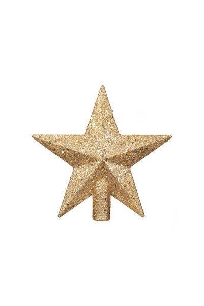 Jumbo Varf pentru Brad de Craciun Stea Aurie Glitter Glitter Margele 20cm