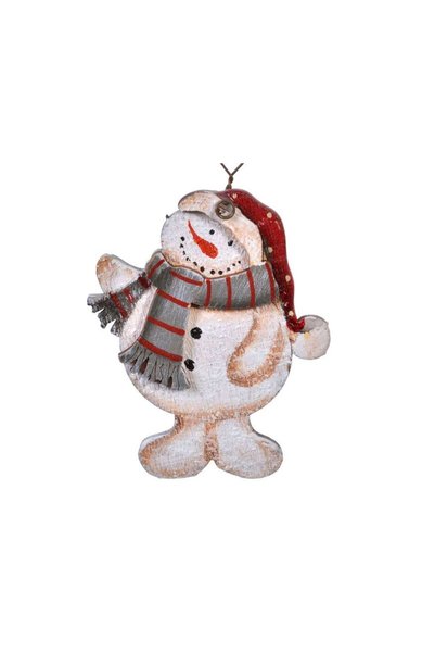 Jumbo Ornament Brad de Craciun Vintage Om de Zapada de Lemn 8cm