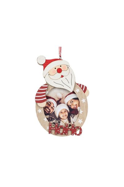 Jumbo Ornament Brad de Craciun din Lemn pentru Poza Mos Craciun HoHo 14cm