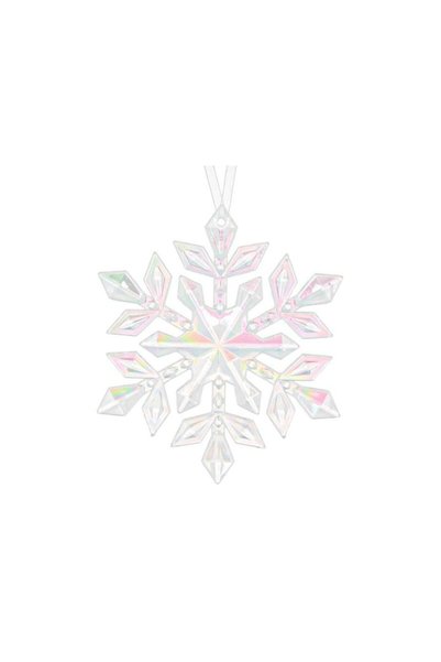 Jumbo Ornament Brad de Craciun Fulg Alb Irizat Lucios 11cm
