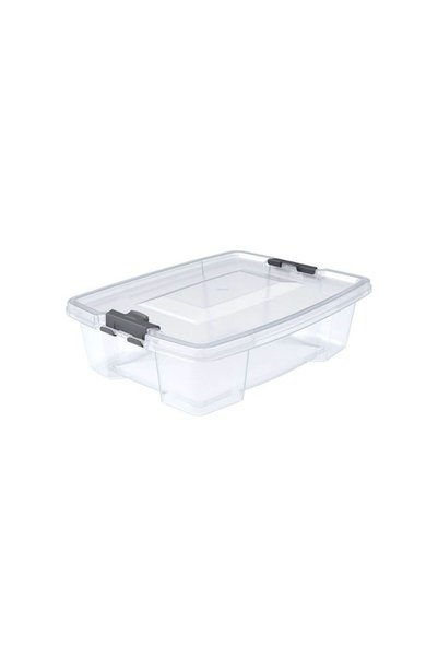 Jumbo Cutie de Depozitare din Plastic Transparent cu Capac 12L