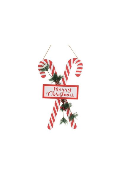 Jumbo Tablita din Lemn Decorativa de Craciun cu Acadele Ramura "Merry Christm...