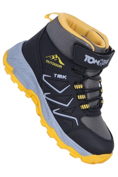 Ayakcenter Tomkids 630 Black-Yellow Velcro Boys' Winter Boots