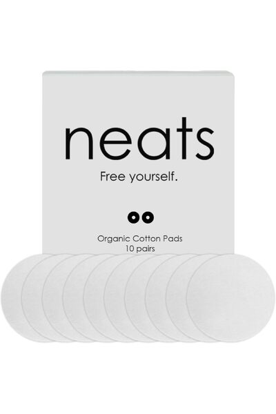 NEATS وسادات قطنية لأغطية الحلمات - 10 أزواج من وسادات القطن العضوي التي تستخ...