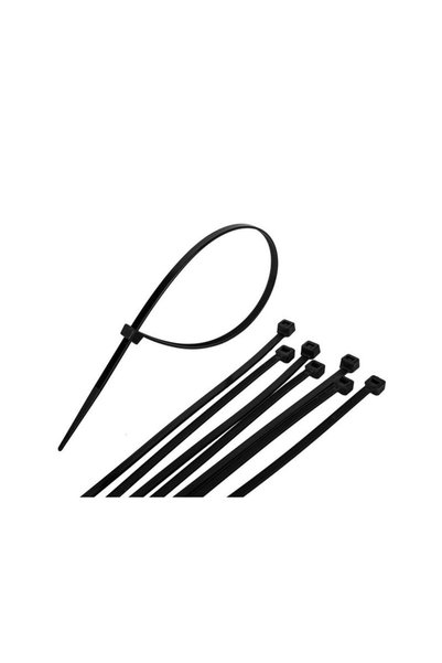 Jumbo Coliere Negre din Plastic pentru Cabluri 10x0,25cm - 150buc