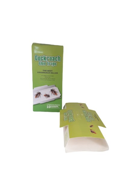 NO BRAND Cockroach Monitoring Traps – Adhesive Traps with Lure | 10 pcs Pack