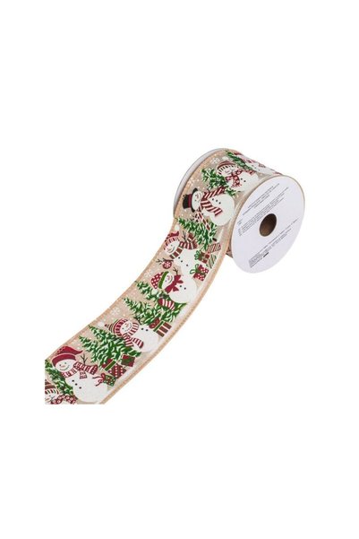Jumbo Panglica Decorativa Brad de Craciun Bej Om de Zapada Brazi Cadouri 5mx63mm
