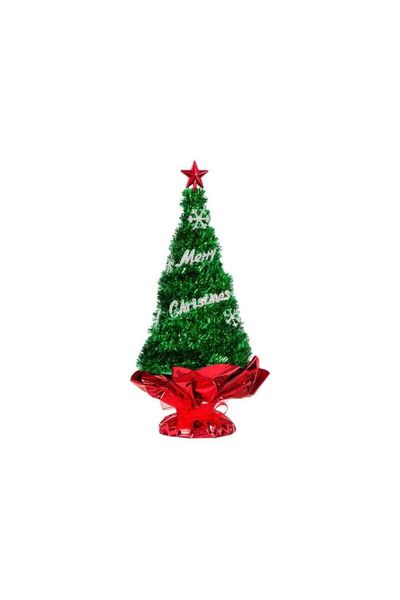 Jumbo Brad Decorativ de Craciun Verde cu Beteala 26cm