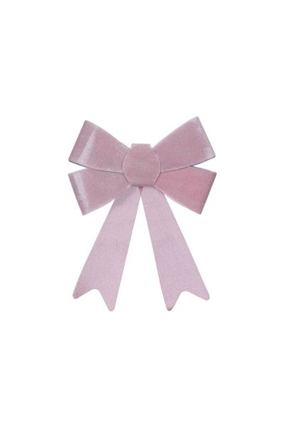 Jumbo Fundita Decorativa de Craciun Roz Catifelata 30cm